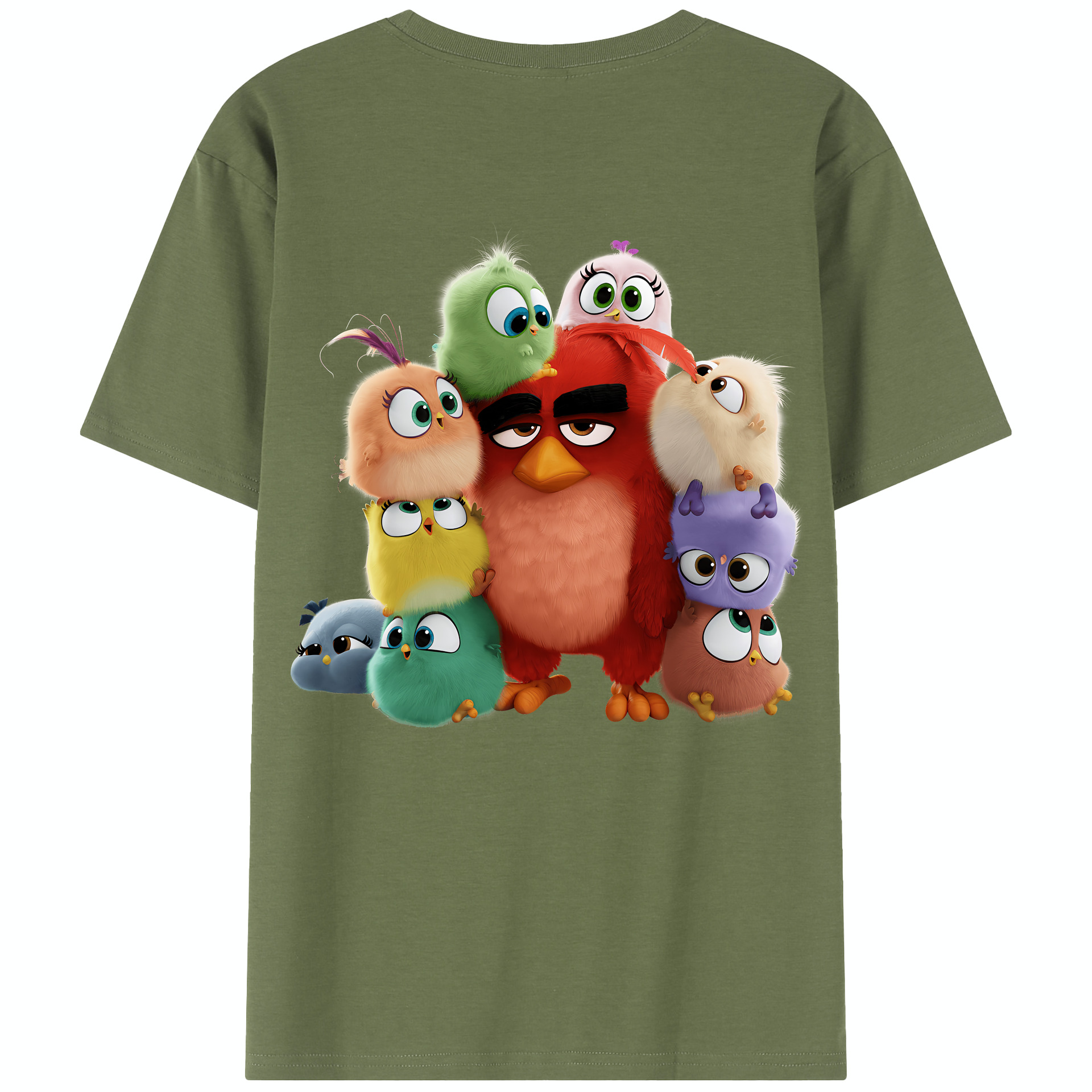 （画像用） Angry Birds アングリーバード 綿100％半袖Tシャツ（背面プリント）